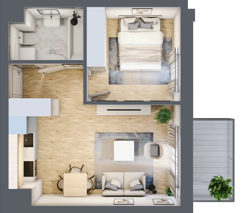 2 pokoje, mieszkanie 36,24 m², piętro 2, oferta nr 25, Nova Radiostacja, Łódź, Śródmieście, ul. Telefoniczna 19 