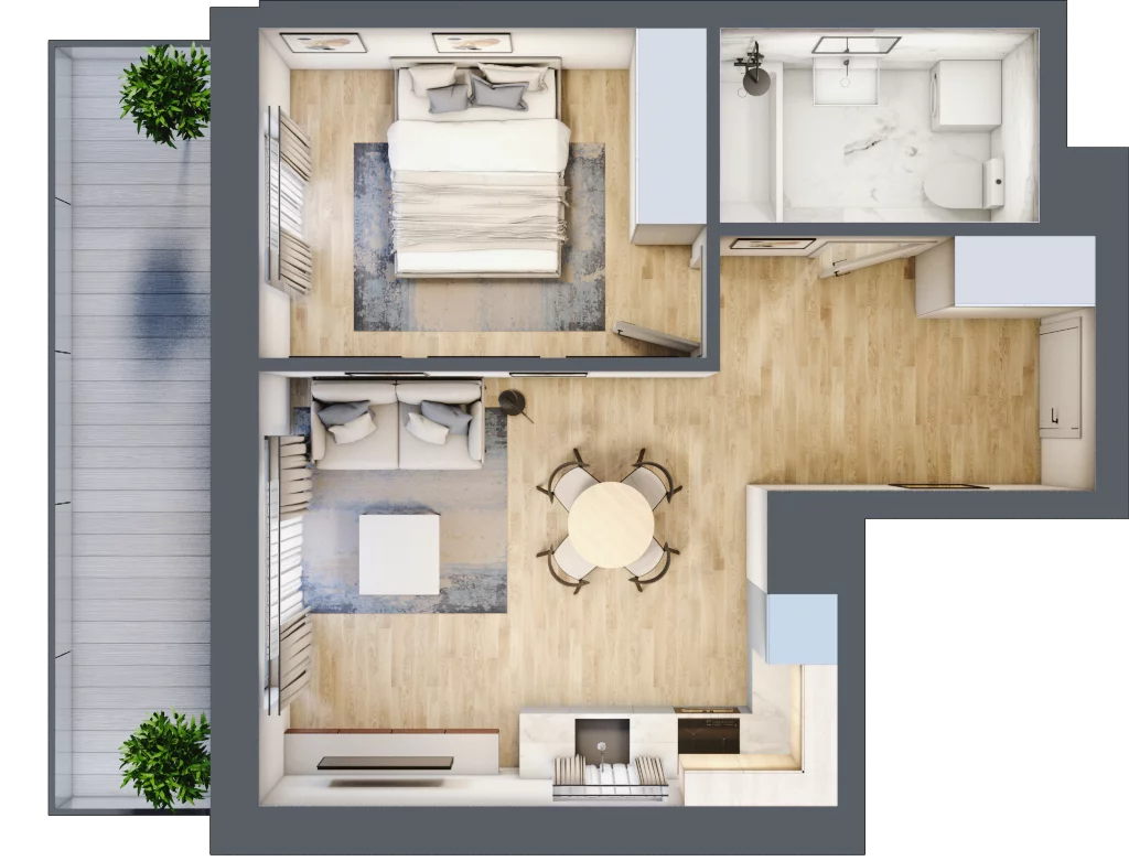 2 pokoje, mieszkanie 38,78 m², piętro 5, oferta nr 75, Nova Radiostacja, Łódź, Śródmieście, ul. Telefoniczna 19 