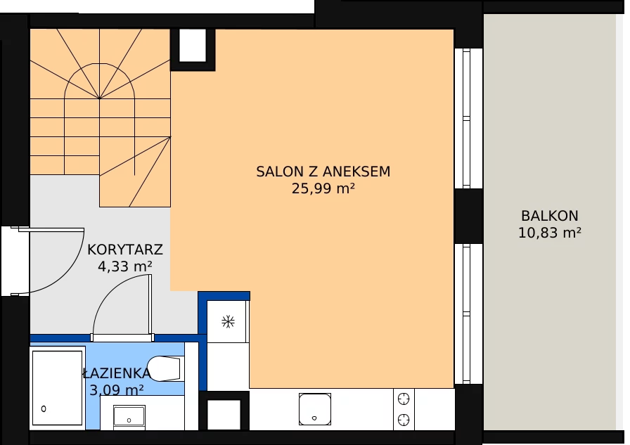 Zalety apartamentu inwestycyjnego 54.19 m², A 1.4