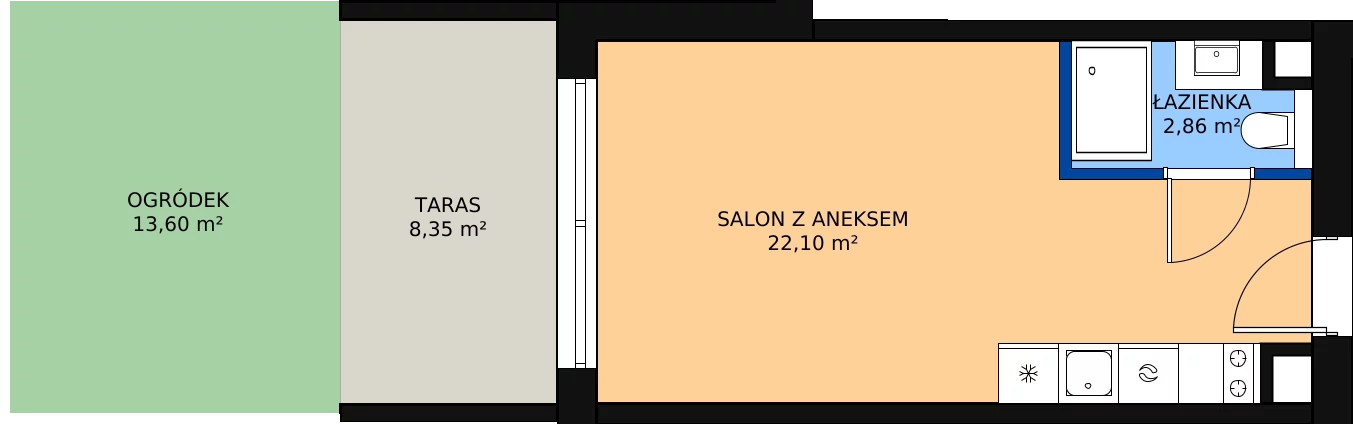 Zalety apartamentu inwestycyjnego 25.15 m², B 0.4
