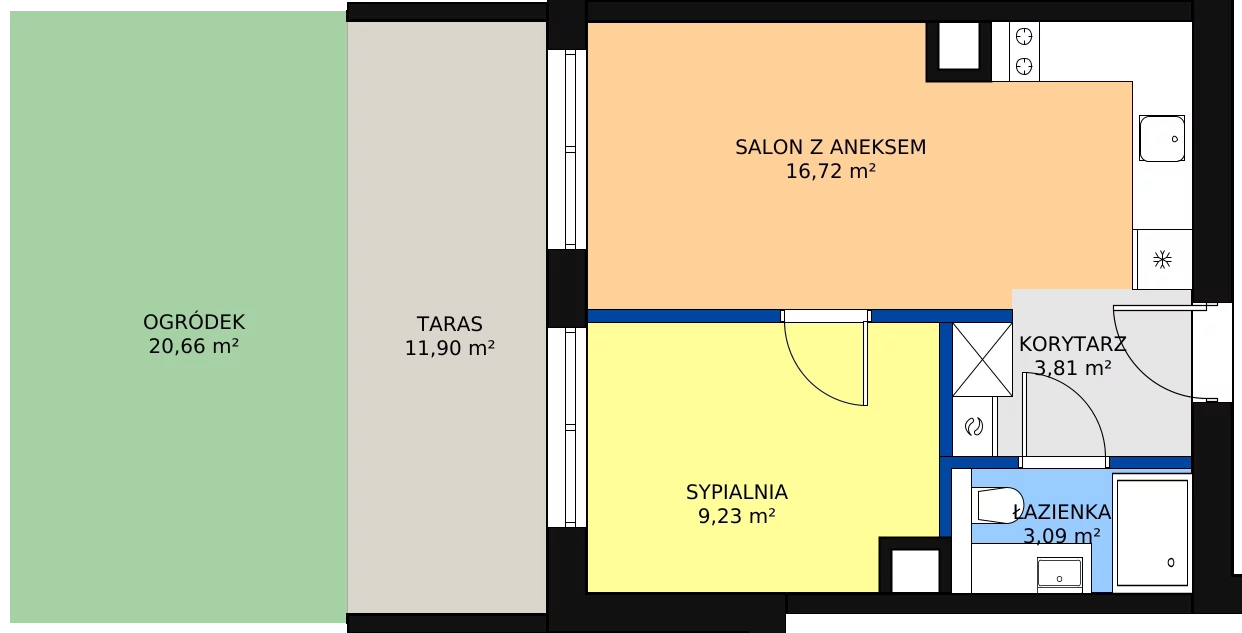 Zalety apartamentu inwestycyjnego 32.85 m², C 0.2