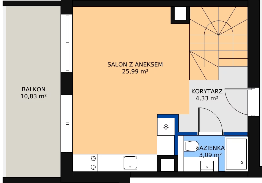 Zalety apartamentu inwestycyjnego 54.19 m², C 1.2