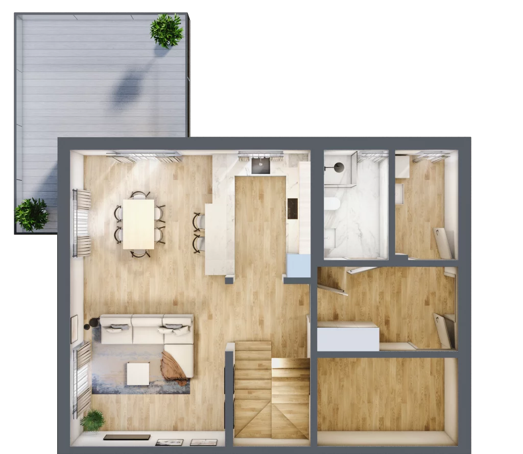 Dom 136,60 m², oferta nr 49A/2, Osiedle Stary Sad II, Opole, Krzanowice, ul. Krzanowicka