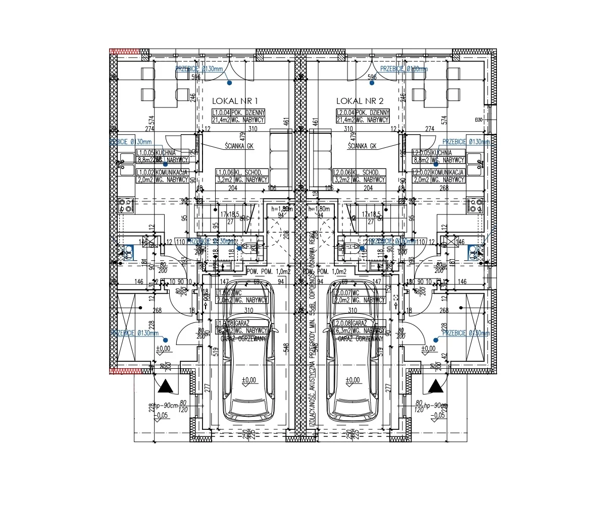 Dom 121,80 m², oferta nr B1-1, Osiedle Traugutta Residence, Grodzisk Mazowiecki, ul. Traugutta 29E