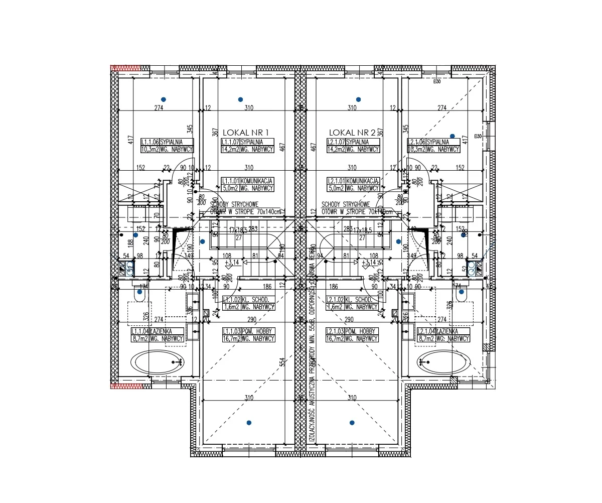 Dom 121,80 m², oferta nr B1-1, Osiedle Traugutta Residence, Grodzisk Mazowiecki, ul. Traugutta 29E