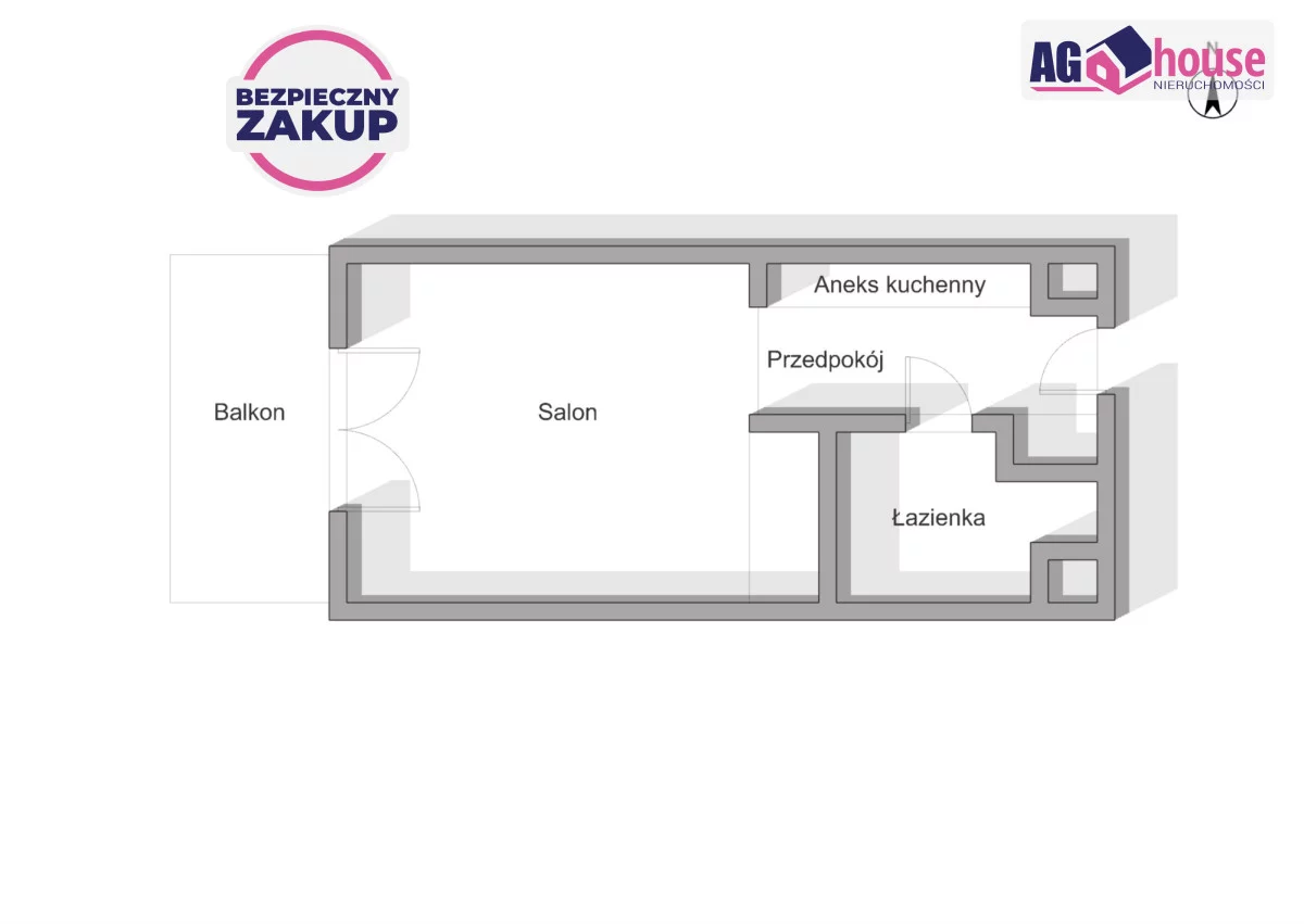 1 pokój, mieszkanie 28,34 m², piętro 16, oferta nr , AG251763, Gdańsk, Przymorze, Przymorze Wielkie, Obrońców Wybrzeża