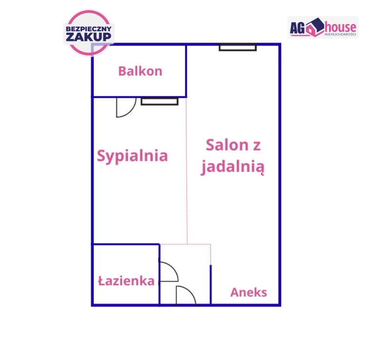 2 pokoje, mieszkanie 37,51 m², piętro 1, oferta nr , AG656704, Gdańsk, Wrzeszcz, Gen. Józefa Hallera