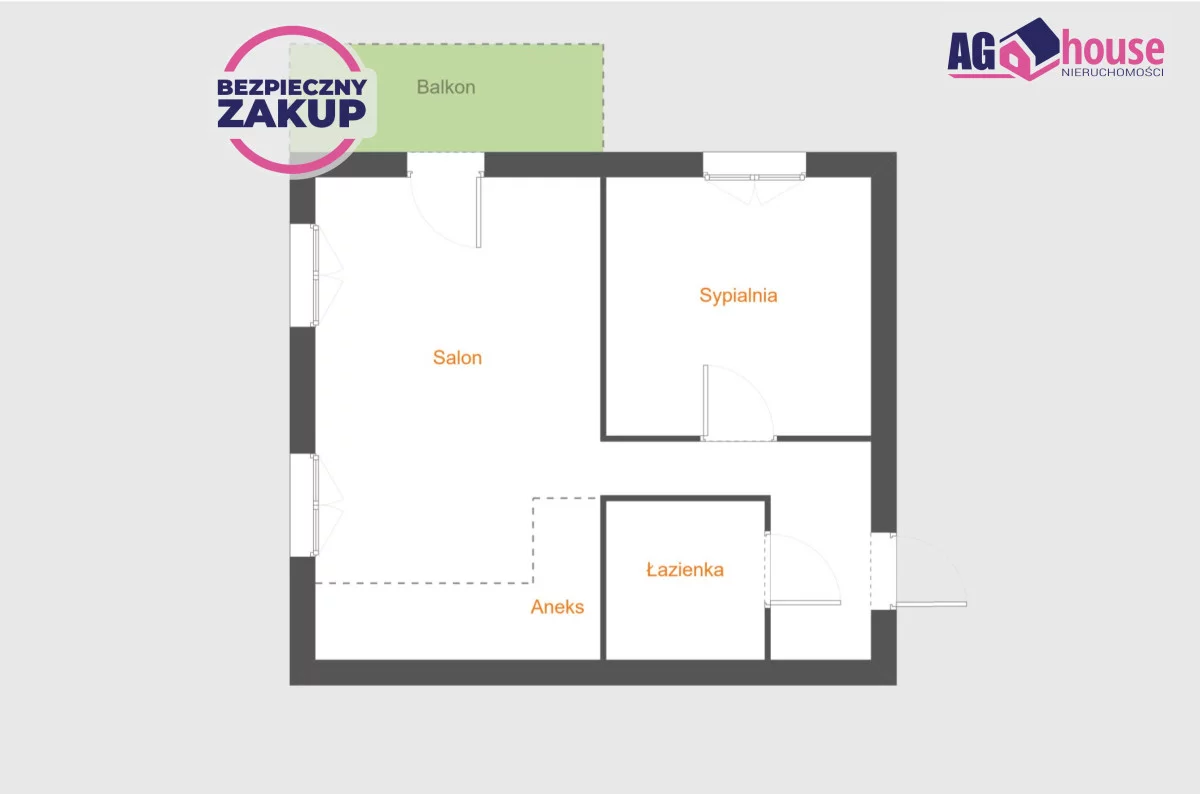 2 pokoje, mieszkanie 45,90 m², piętro 1, oferta nr , AG725303, Gdańsk, Ujeścisko-Łostowice, Ujeścisko, Konrada Guderskiego