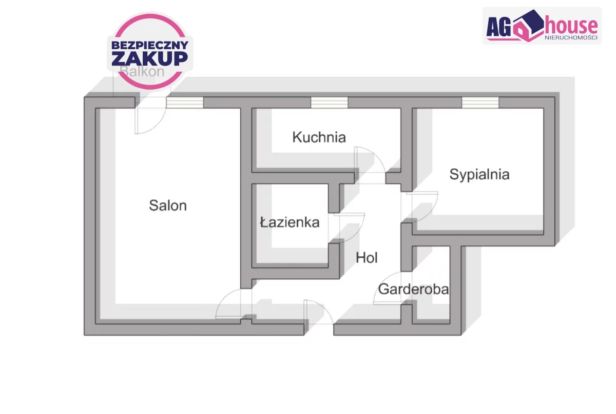 2 pokoje, mieszkanie 39,20 m², piętro 4, oferta nr , AG736106, Wejherowo, Osiedle Kaszubskie