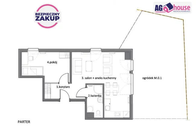 2 pokoje, mieszkanie 47,00 m², parter, oferta nr , AG773881, Tczew, Stefana Kardynała Wyszyńskiego