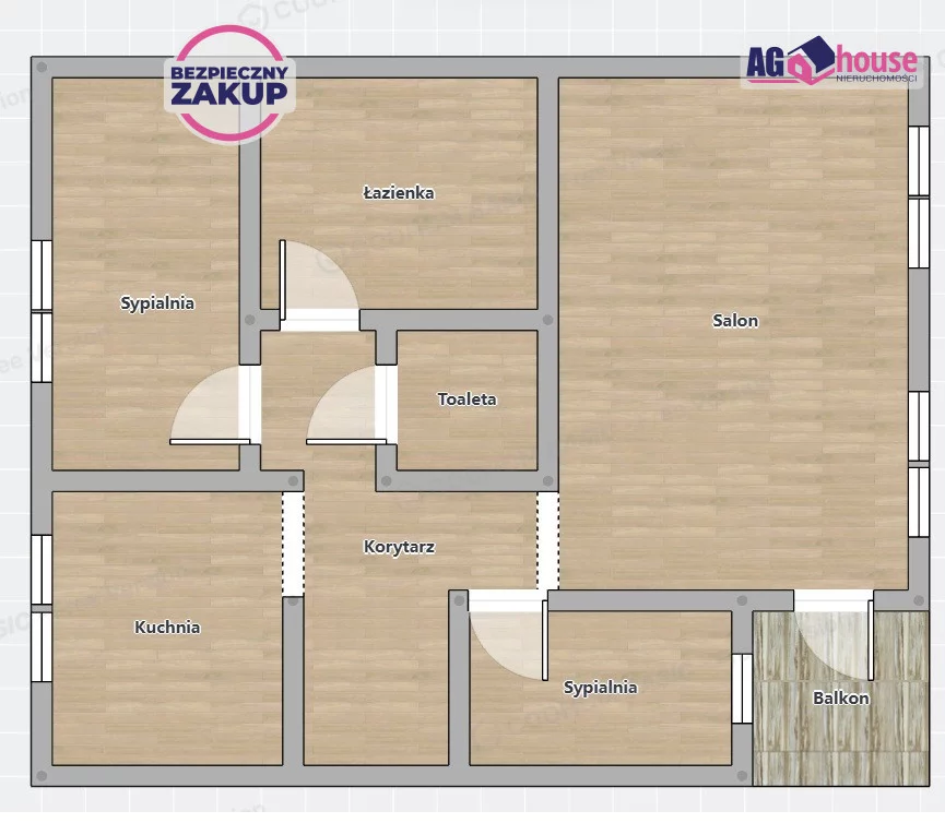 3 pokoje, mieszkanie 60,00 m², piętro 3, oferta nr , AG159918, Tczew, Jodłowa