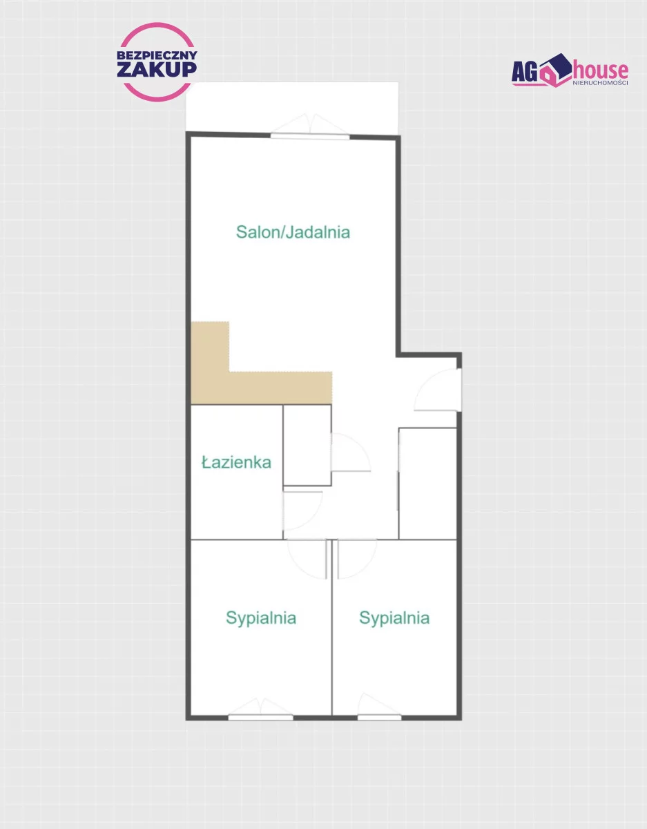 3 pokoje, apartament 67,97 m², piętro 1, oferta nr , AG740845, Gdańsk, Letnica, Letnicka