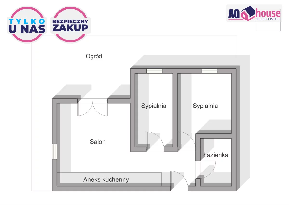 3 pokoje, apartament 54,50 m², parter, oferta nr , AG625220, Gdańsk, Ujeścisko-Łostowice, Łostowice, Niepołomicka