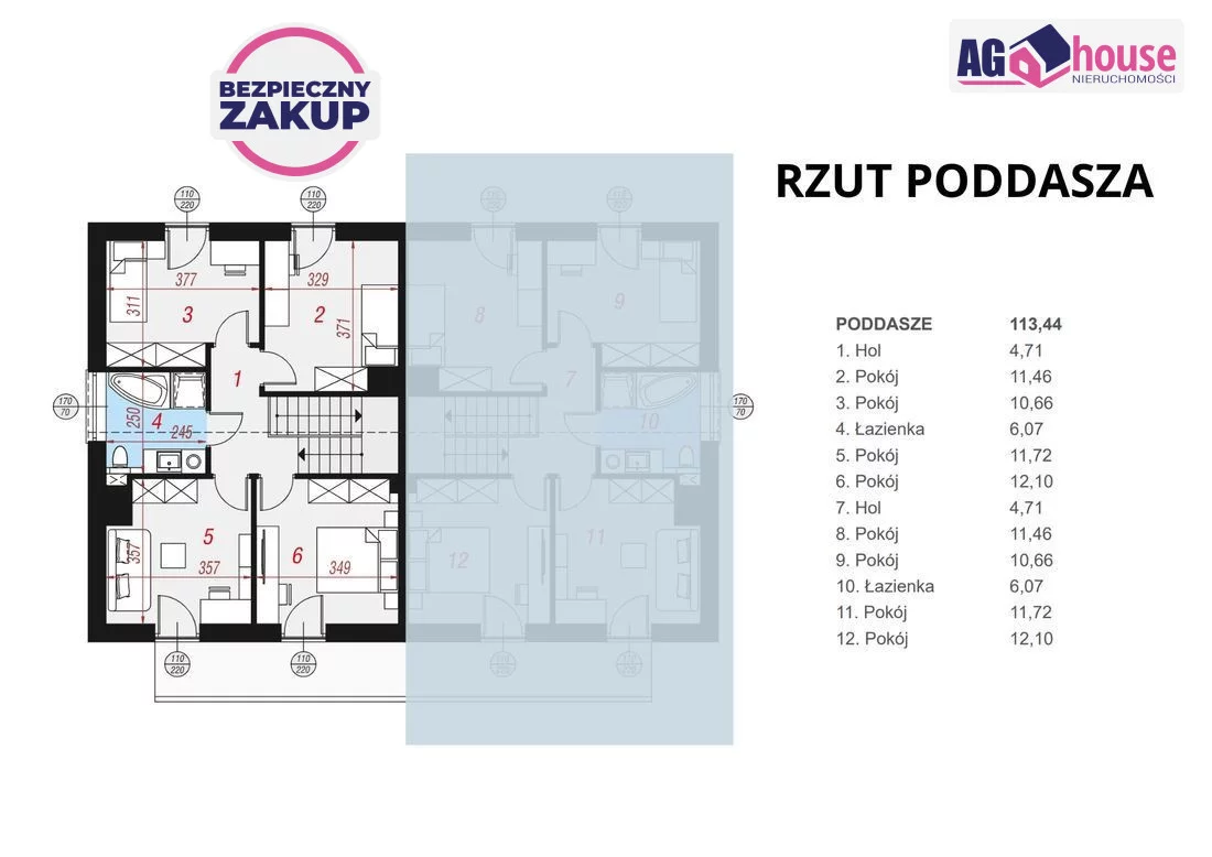 5 pokoi, mieszkanie 125,00 m², piętro 1, oferta nr , AG854056, Kielno, Łąkowa