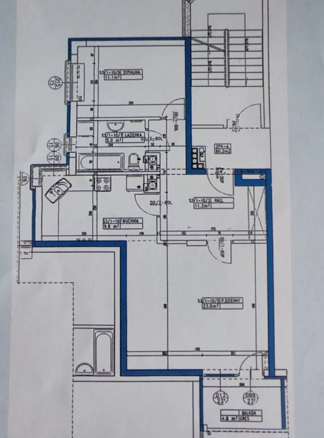 2 pokoje, mieszkanie 60,10 m², piętro 1, oferta nr , 10445, Warszawa, Targówek, Targówek, Malborska