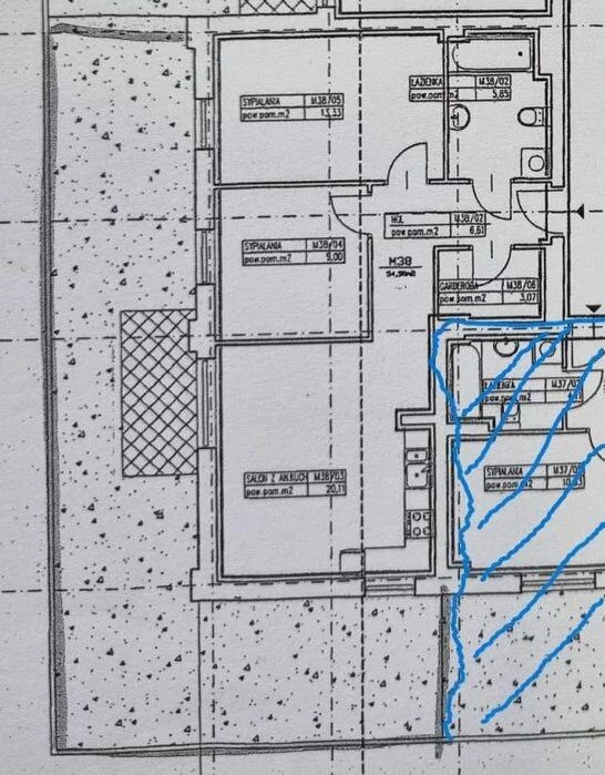 3 pokoje, mieszkanie 57,97 m², piętro 1, oferta nr , 10245, Kraków, Krowodrza, Bolesława Czerwińskiego