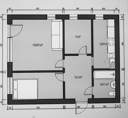 3 pokoje, mieszkanie 46,00 m², piętro 2, oferta nr , 10384, Pruszków, al. Niepodległości