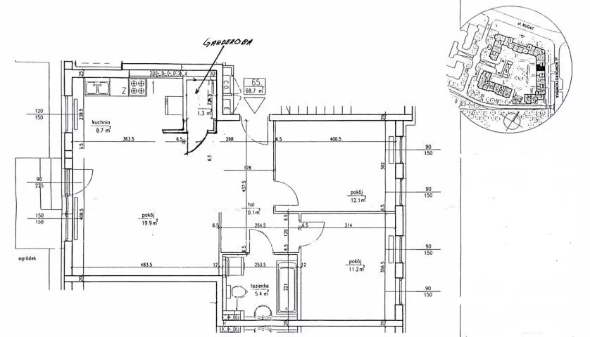 3 pokoje, mieszkanie 69,00 m², parter, oferta nr , 10643, Warszawa, Ursynów, Ursynów, Nugat