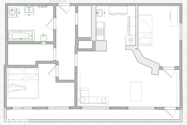 3 pokoje, mieszkanie 71,10 m², piętro 11, oferta nr , 10454, Katowice, Tysiąclecia