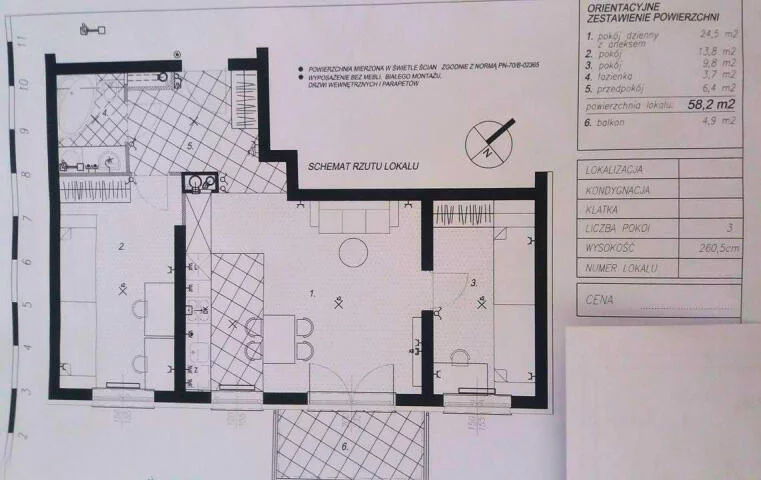 3 pokoje, mieszkanie 58,20 m², piętro 7, oferta nr , 10370, Warszawa, Białołęka, Białołęka, Winorośli