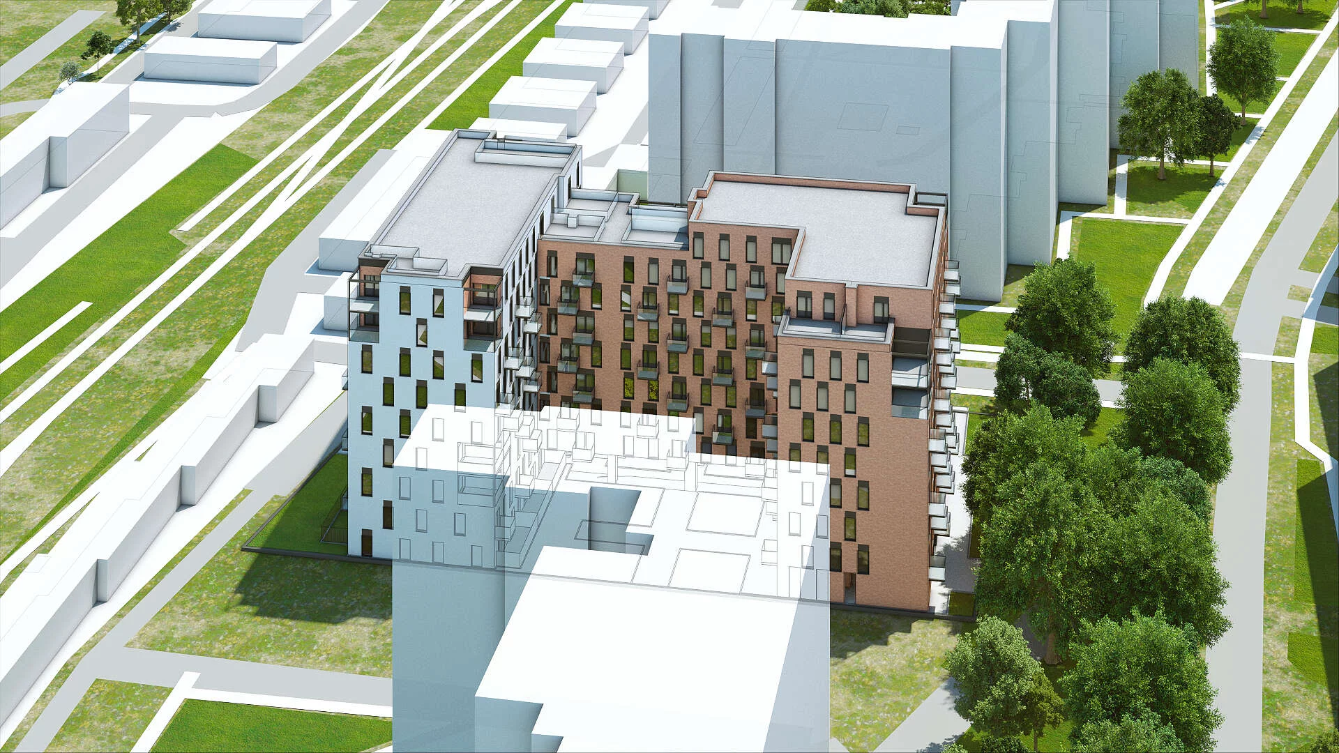 Wirtualna makieta 3D mieszkania 25.95 m², B.M167