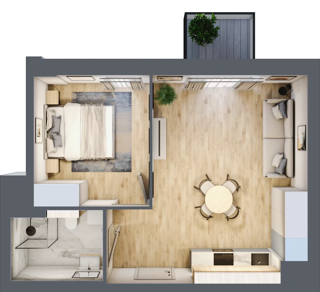 2 pokoje, mieszkanie 39,99 m², piętro 1, oferta nr B.M028, Oh! Praga, Warszawa, Praga Północ, Szmulki, ul. Białostocka 5D