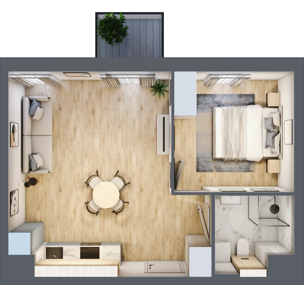 2 pokoje, mieszkanie 41,83 m², piętro 2, oferta nr A.M031, Oh! Praga, Warszawa, Praga Północ, Szmulki, ul. Białostocka 5D
