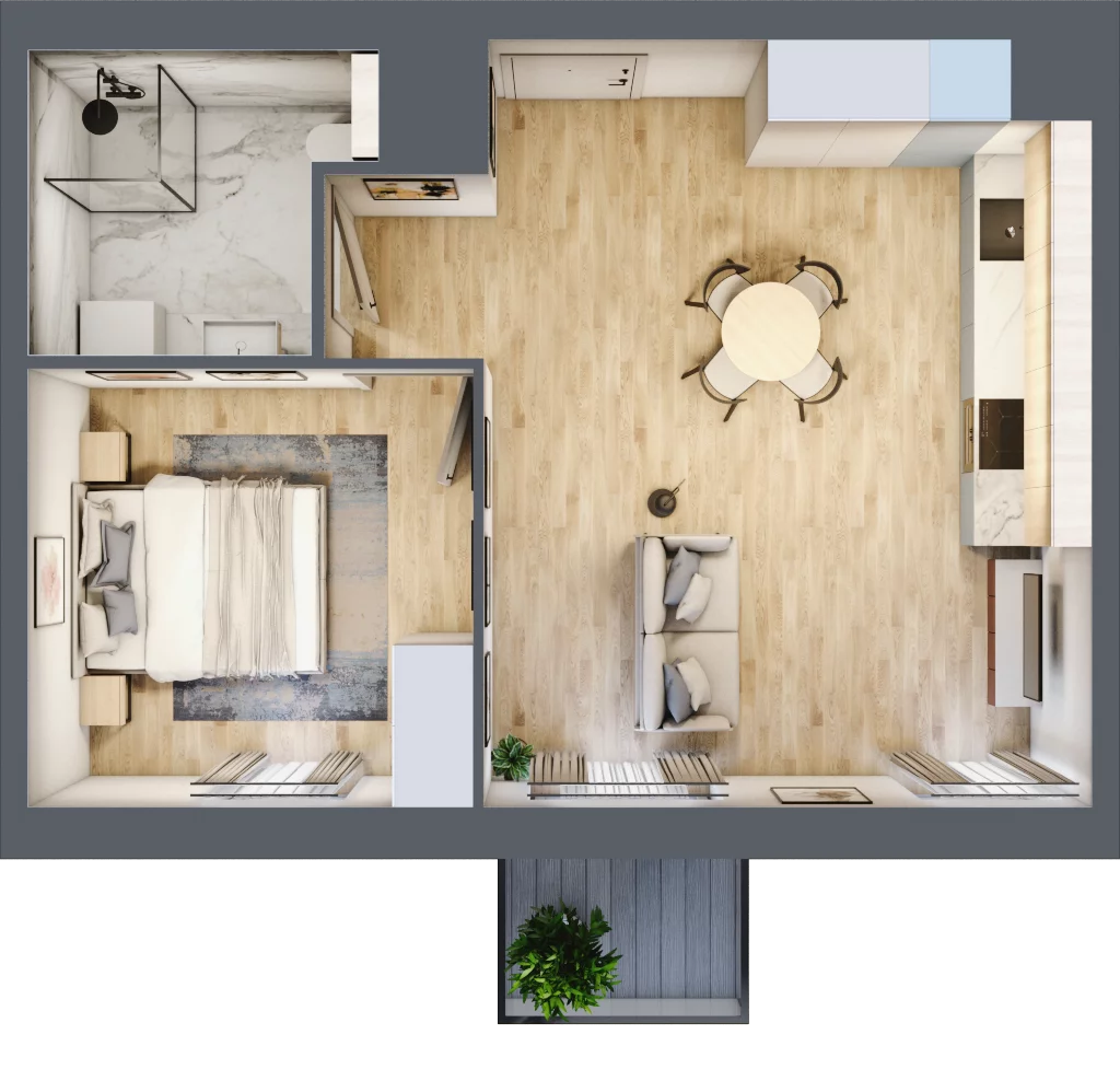 2 pokoje, mieszkanie 42,91 m², piętro 2, oferta nr A.M034, Oh! Praga, Warszawa, Praga Północ, Szmulki, ul. Białostocka 5D