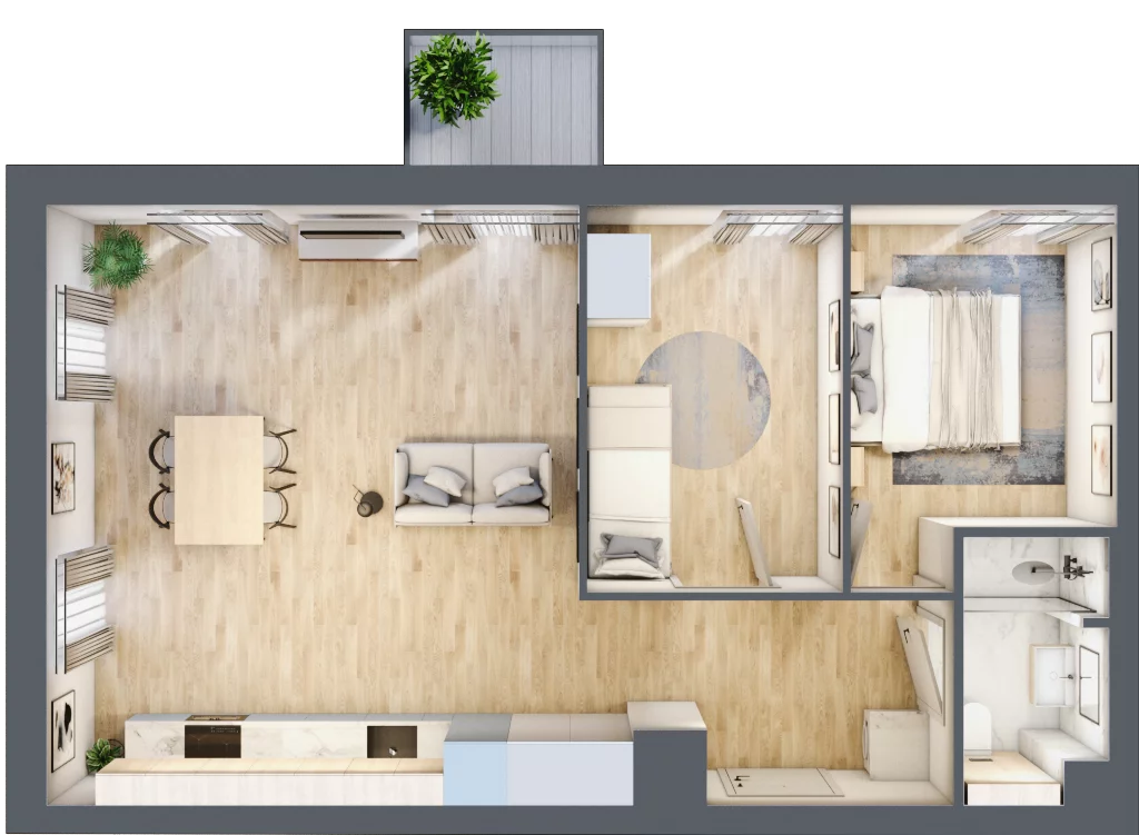 3 pokoje, mieszkanie 55,81 m², piętro 2, oferta nr A.M036, Oh! Praga, Warszawa, Praga Północ, Szmulki, ul. Białostocka 5D