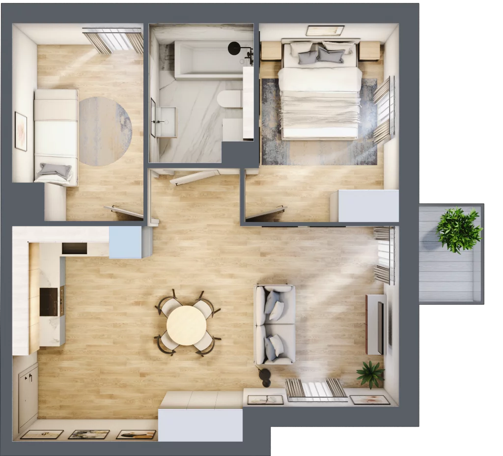 3 pokoje, mieszkanie 51,78 m², piętro 2, oferta nr B.M049, Oh! Praga, Warszawa, Praga Północ, Szmulki, ul. Białostocka 5D