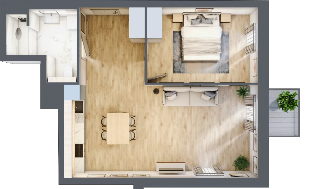 2 pokoje, mieszkanie 53,90 m², piętro 2, oferta nr B.M050, Oh! Praga, Warszawa, Praga Północ, Szmulki, ul. Białostocka 5D