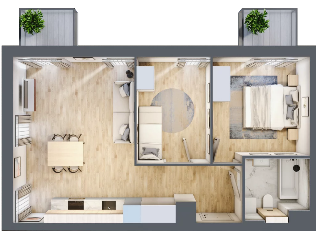 3 pokoje, mieszkanie 55,41 m², piętro 3, oferta nr A.M059, Oh! Praga, Warszawa, Praga Północ, Szmulki, ul. Białostocka 5D
