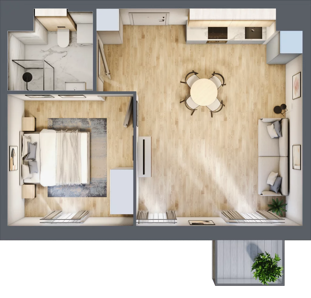 2 pokoje, mieszkanie 44,51 m², piętro 3, oferta nr A.M062, Oh! Praga, Warszawa, Praga Północ, Szmulki, ul. Białostocka 5D