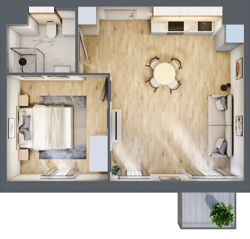 2 pokoje, mieszkanie 44,53 m², piętro 3, oferta nr B.M063, Oh! Praga, Warszawa, Praga Północ, Szmulki, ul. Białostocka 5D
