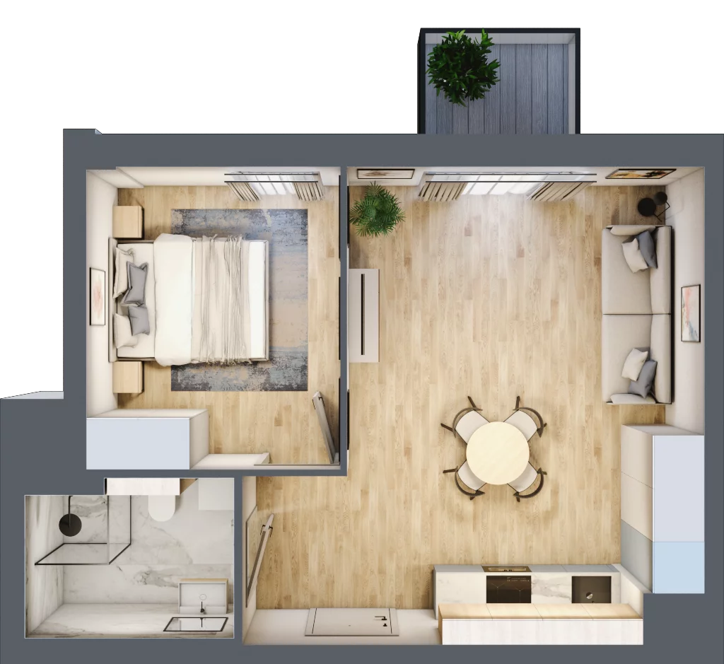 2 pokoje, mieszkanie 40,55 m², piętro 3, oferta nr B.M074, Oh! Praga, Warszawa, Praga Północ, Szmulki, ul. Białostocka 5D