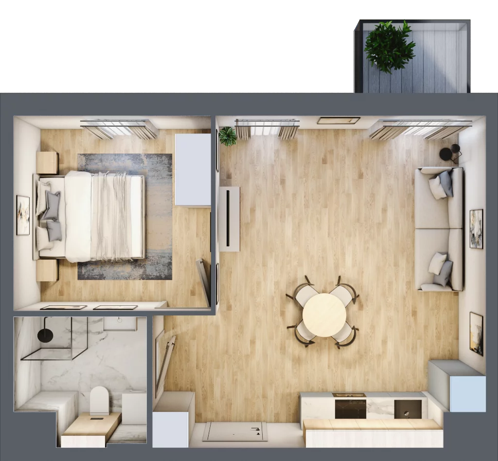 2 pokoje, mieszkanie 42,64 m², piętro 3, oferta nr B.M075, Oh! Praga, Warszawa, Praga Północ, Szmulki, ul. Białostocka 5D