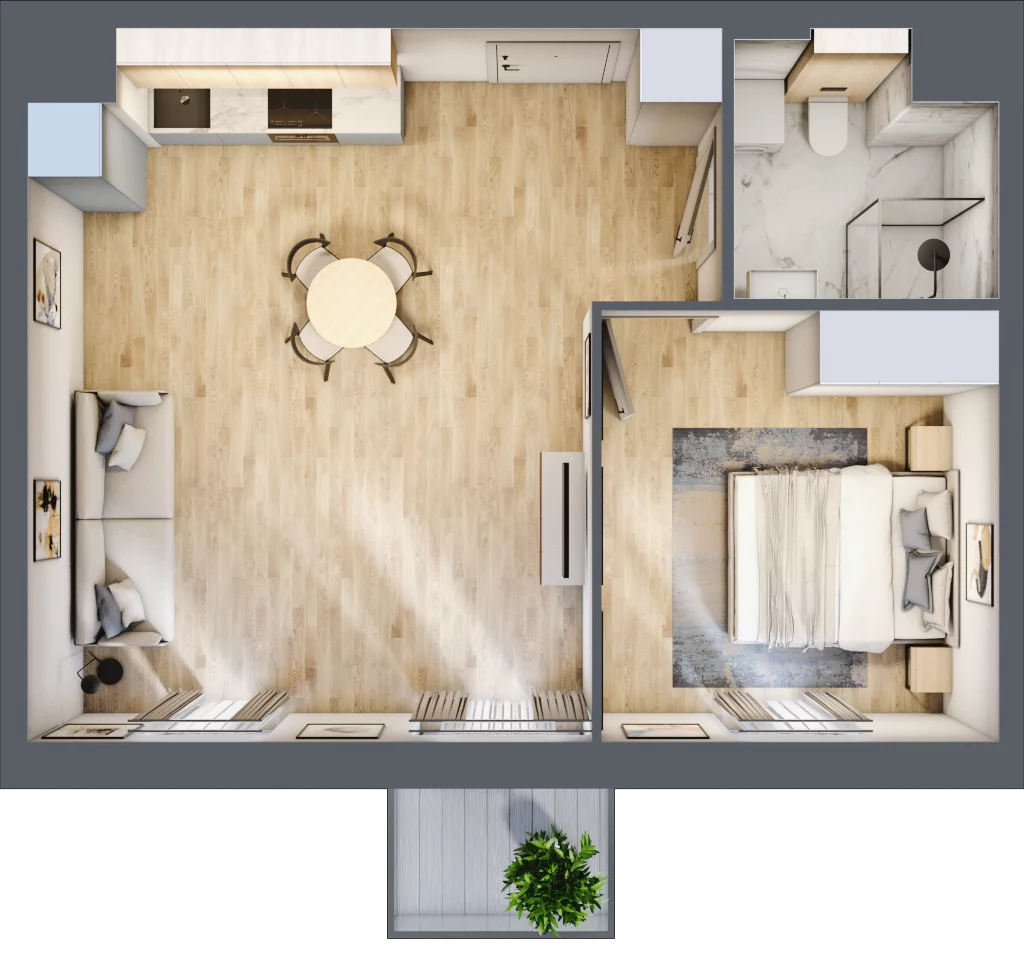2 pokoje, mieszkanie 44,60 m², piętro 4, oferta nr B.M086, Oh! Praga, Warszawa, Praga Północ, Szmulki, ul. Białostocka 5D