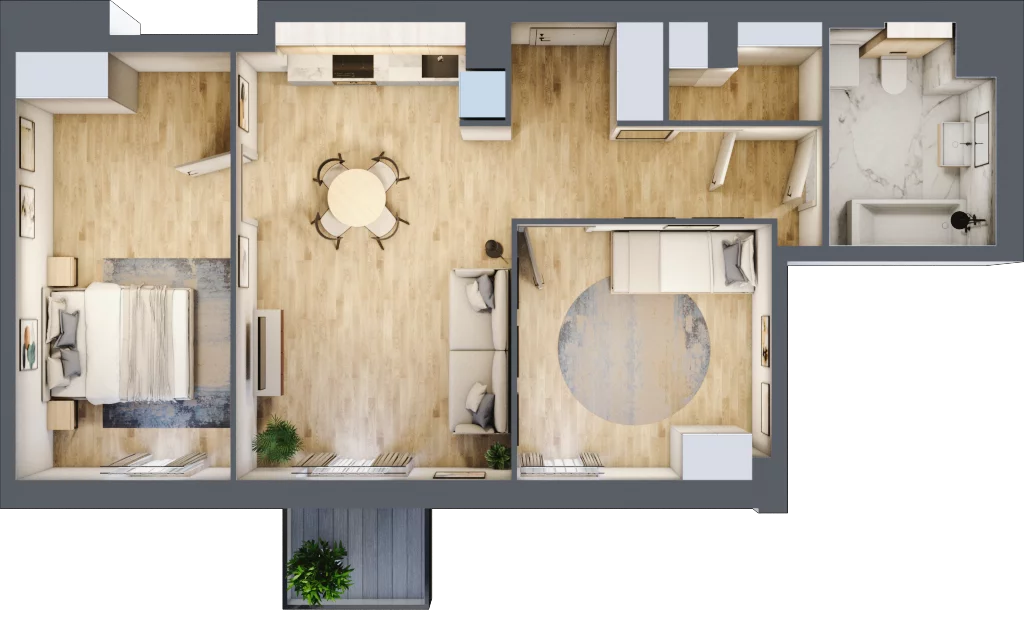 3 pokoje, mieszkanie 63,54 m², piętro 4, oferta nr B.M088, Oh! Praga, Warszawa, Praga Północ, Szmulki, ul. Białostocka 5D
