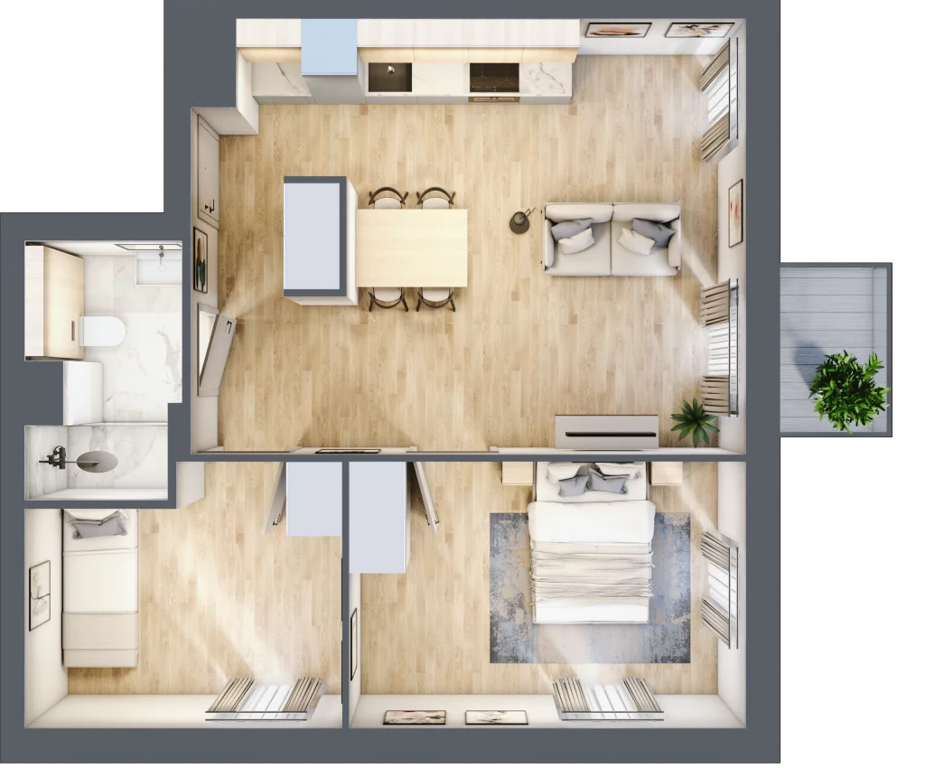 3 pokoje, mieszkanie 52,91 m², piętro 4, oferta nr B.M089, Oh! Praga, Warszawa, Praga Północ, Szmulki, ul. Białostocka 5D