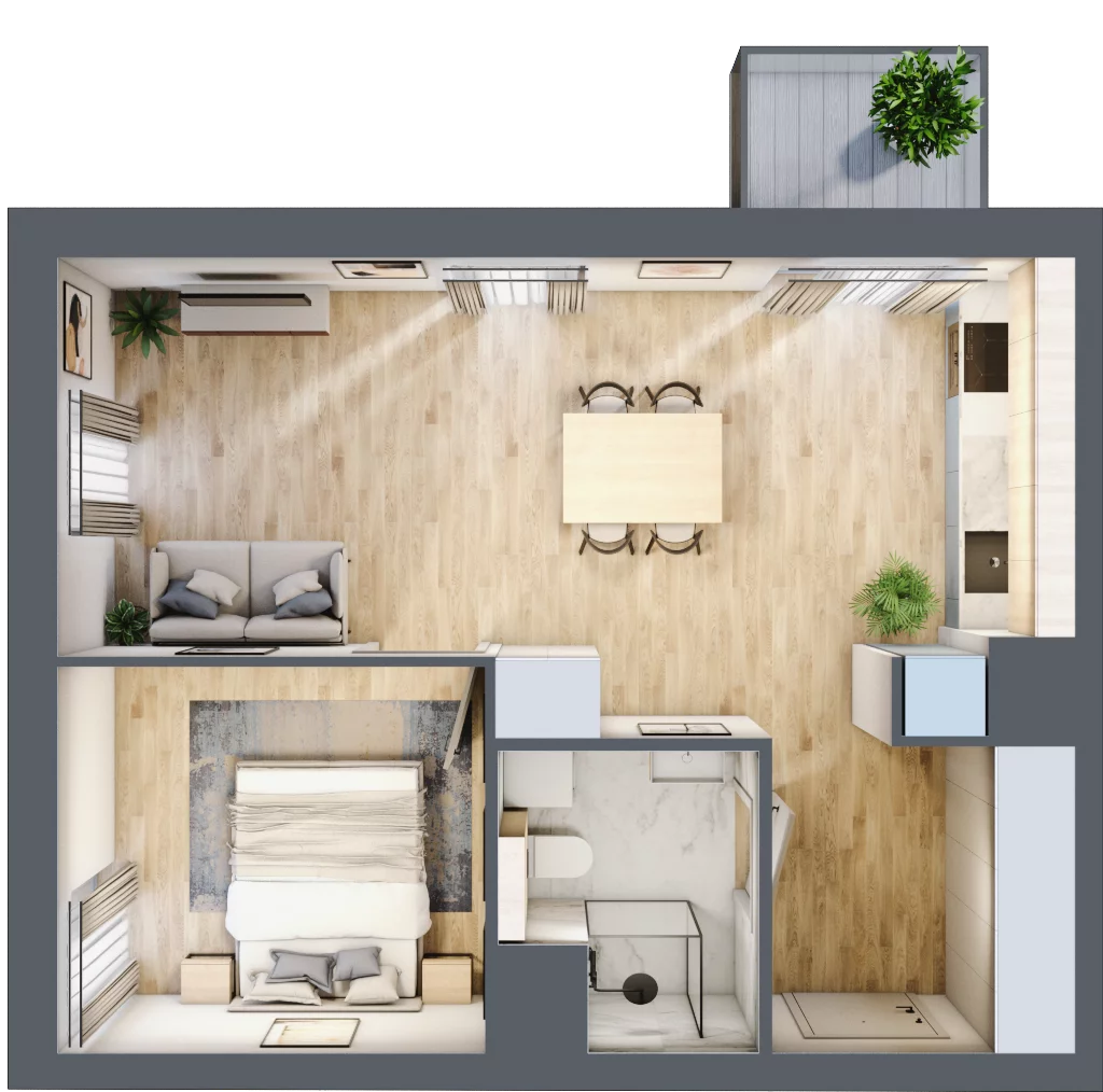 2 pokoje, mieszkanie 43,44 m², piętro 4, oferta nr B.M090, Oh! Praga, Warszawa, Praga Północ, Szmulki, ul. Białostocka 5D