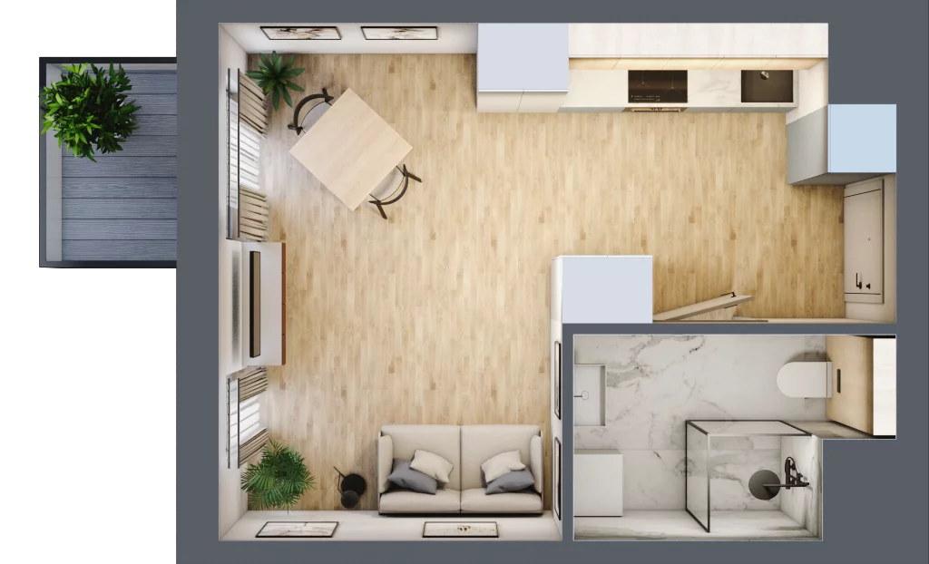 1 pokój, mieszkanie 26,01 m², piętro 4, oferta nr B.M094, Oh! Praga, Warszawa, Praga Północ, Szmulki, ul. Białostocka 5D