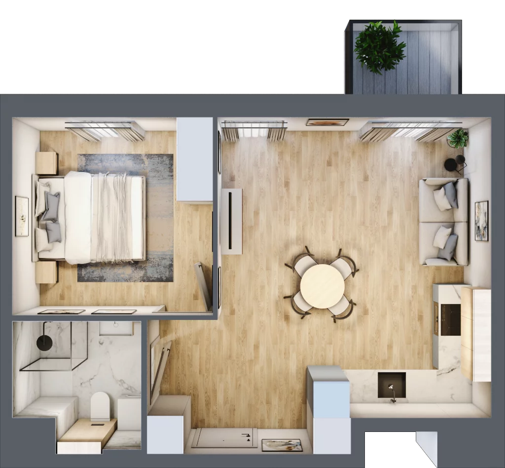 2 pokoje, mieszkanie 41,58 m², piętro 5, oferta nr A.M100, Oh! Praga, Warszawa, Praga Północ, Szmulki, ul. Białostocka 5D