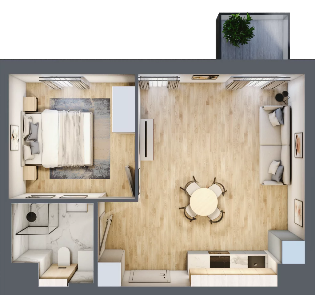 2 pokoje, mieszkanie 41,62 m², piętro 5, oferta nr A.M101, Oh! Praga, Warszawa, Praga Północ, Szmulki, ul. Białostocka 5D