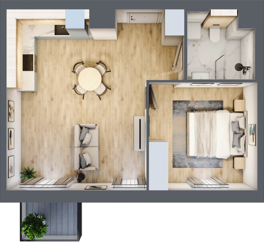 2 pokoje, mieszkanie 43,27 m², piętro 5, oferta nr A.M104, Oh! Praga, Warszawa, Praga Północ, Szmulki, ul. Białostocka 5D