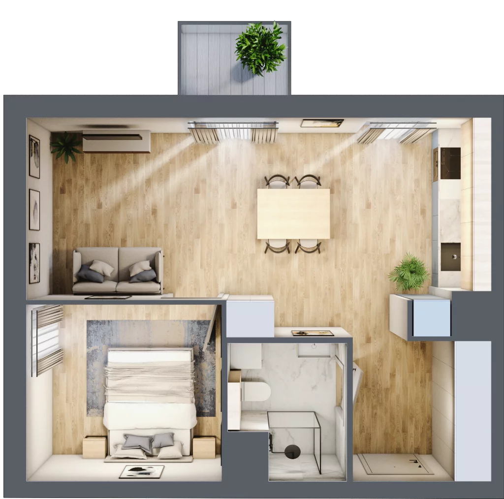 2 pokoje, mieszkanie 43,51 m², piętro 5, oferta nr B.M114, Oh! Praga, Warszawa, Praga Północ, Szmulki, ul. Białostocka 5D
