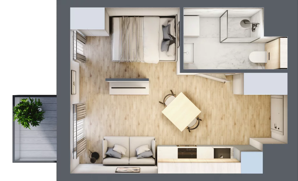 1 pokój, mieszkanie 25,82 m², piętro 5, oferta nr B.M116, Oh! Praga, Warszawa, Praga Północ, Szmulki, ul. Białostocka 5D