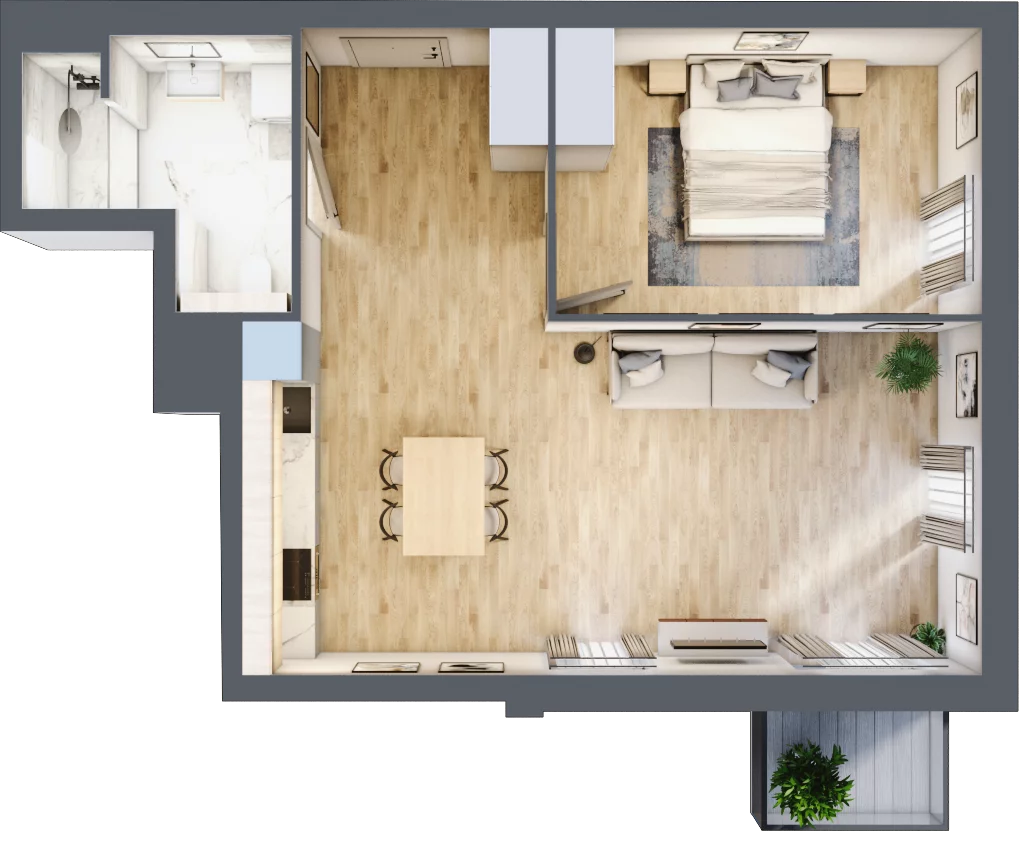 2 pokoje, mieszkanie 54,34 m², piętro 5, oferta nr B.M121, Oh! Praga, Warszawa, Praga Północ, Szmulki, ul. Białostocka 5D