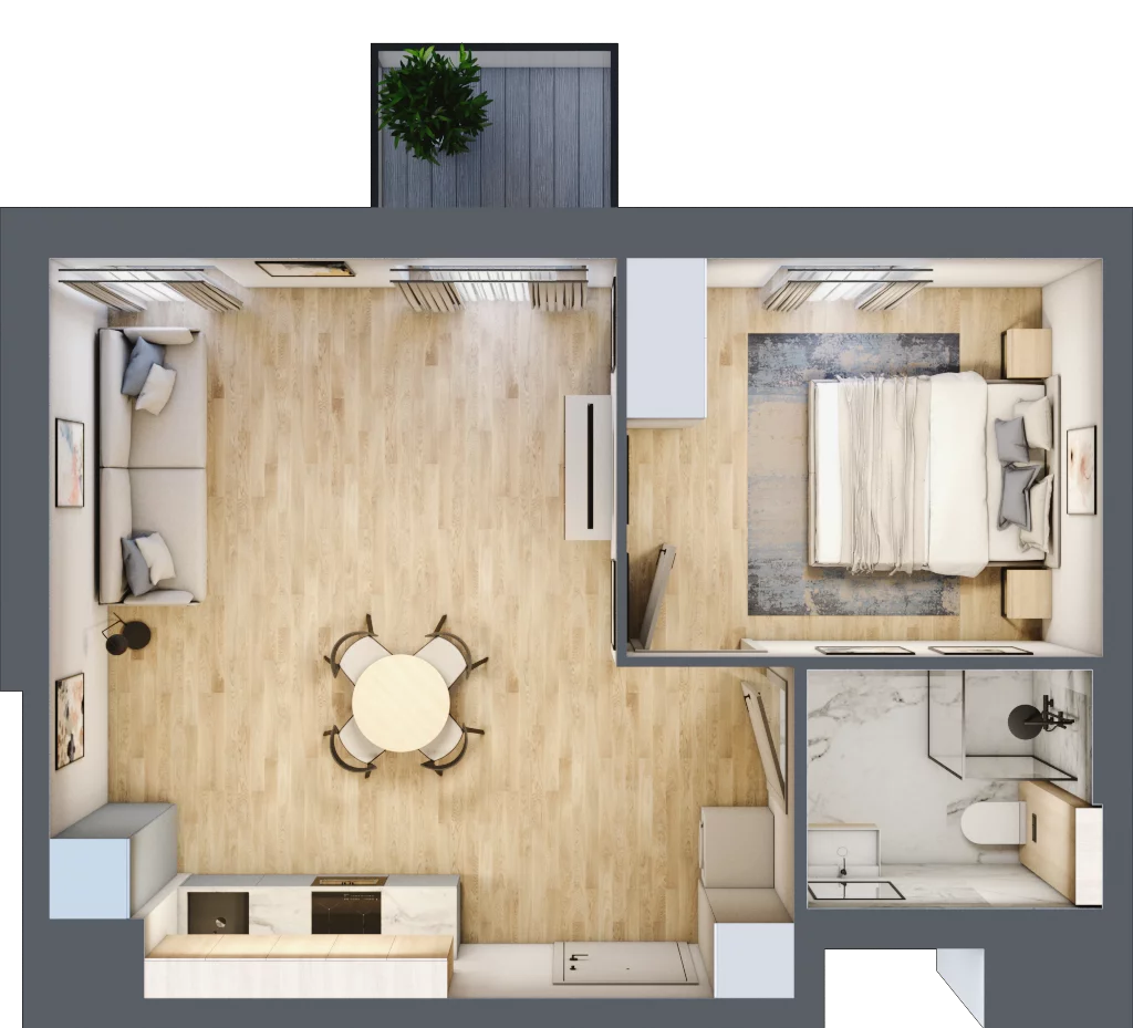 2 pokoje, mieszkanie 41,81 m², piętro 6, oferta nr A.M124, Oh! Praga, Warszawa, Praga Północ, Szmulki, ul. Białostocka 5D