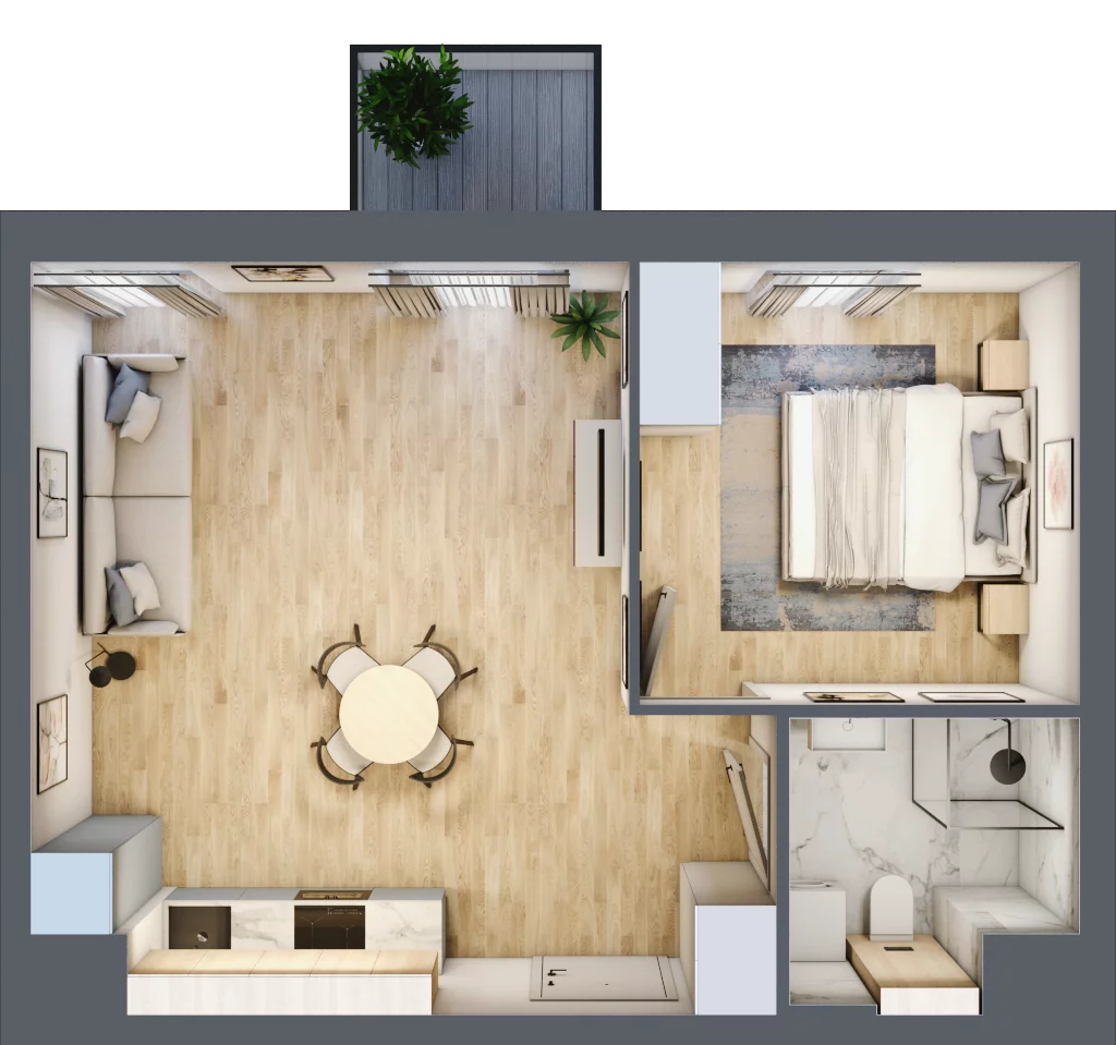 2 pokoje, mieszkanie 41,67 m², piętro 6, oferta nr A.M125, Oh! Praga, Warszawa, Praga Północ, Szmulki, ul. Białostocka 5D