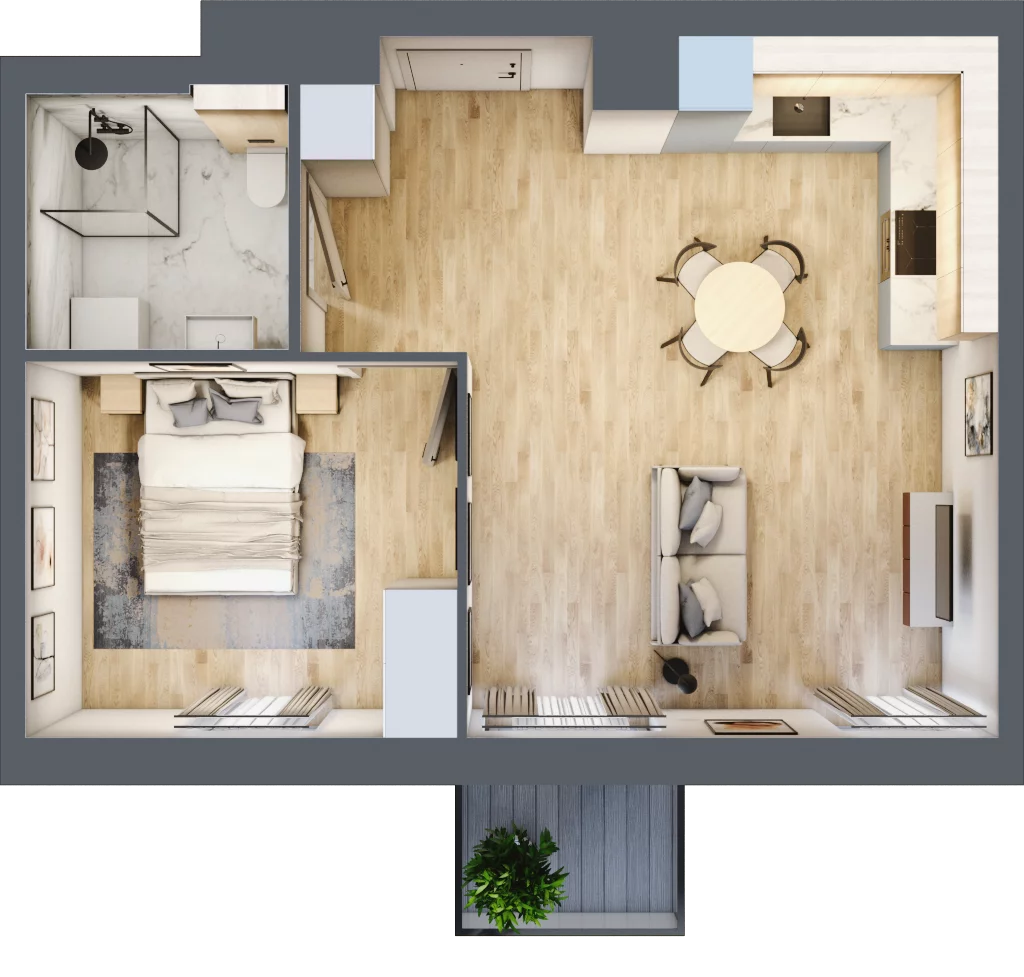 2 pokoje, mieszkanie 42,42 m², piętro 6, oferta nr A.M127, Oh! Praga, Warszawa, Praga Północ, Szmulki, ul. Białostocka 5D